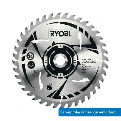 RYOBI CIRKELZAAGBLAD HOUT Ø 165MM (7510251)